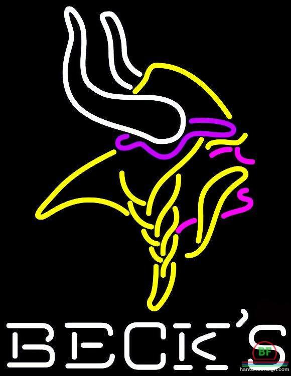 Custom Becks Minnesota Vikings Neon Sign NFL Teams Neon Light