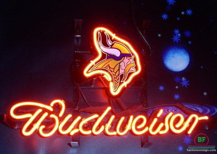 Custom Budweiser Minnesota Vikings Neon Sign NFL Teams Neon Light