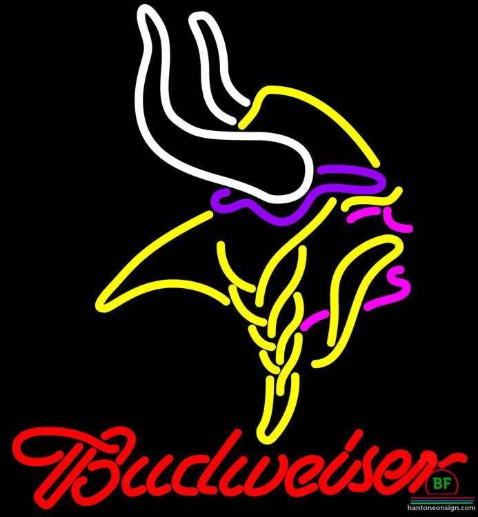 Custom Budweiser Minnesota Vikings Neon Sign NFL Teams Neon Light