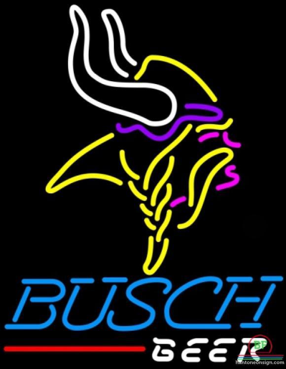 Custom Busch Beer Minnesota Vikings Neon Sign NFL Teams Neon Light