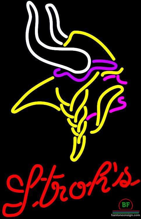 Custom Strohs Minnesota Vikings Neon Sign NFL Teams Neon Light