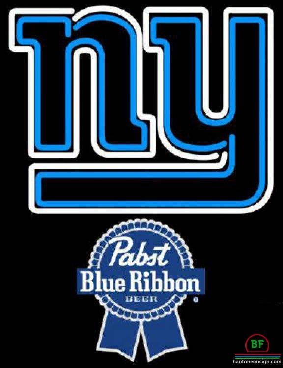Custom Pabst Blue Ribbon New York Giants Neon Sign NFL Teams Neon Light