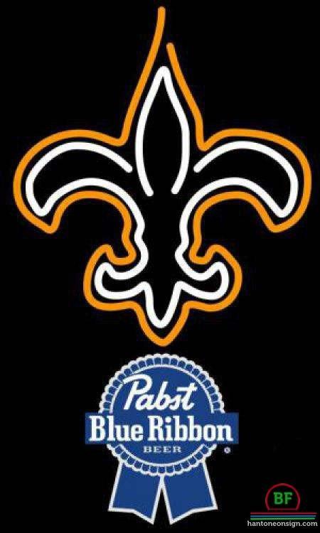 Custom Pabst Blue Ribbon Orleans Saints Neon Sign NFL Teams Neon Light