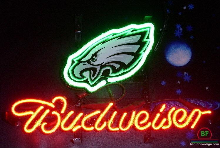 Custom Budweiser Philadelphia Eagles Neon Sign NFL Teams Neon Light