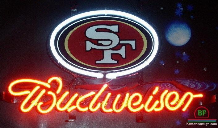 Custom Budweiser San Francisco 49ers Neon Sign NFL Teams Neon Light