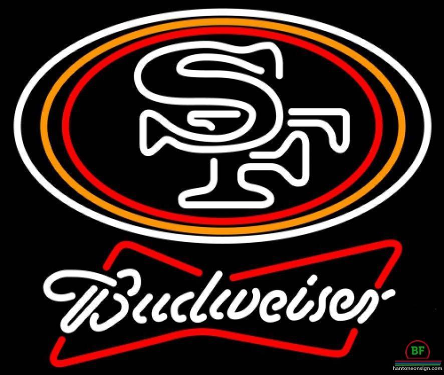 Custom Budweiser San Francisco 49ers Neon Sign NFL Teams Neon Light