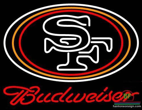 Custom Budweiser San Francisco 49ers Neon Sign NFL Teams Neon Light