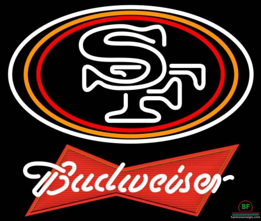Custom Budweiser San Francisco 49ers Neon Sign NFL Teams Neon Light