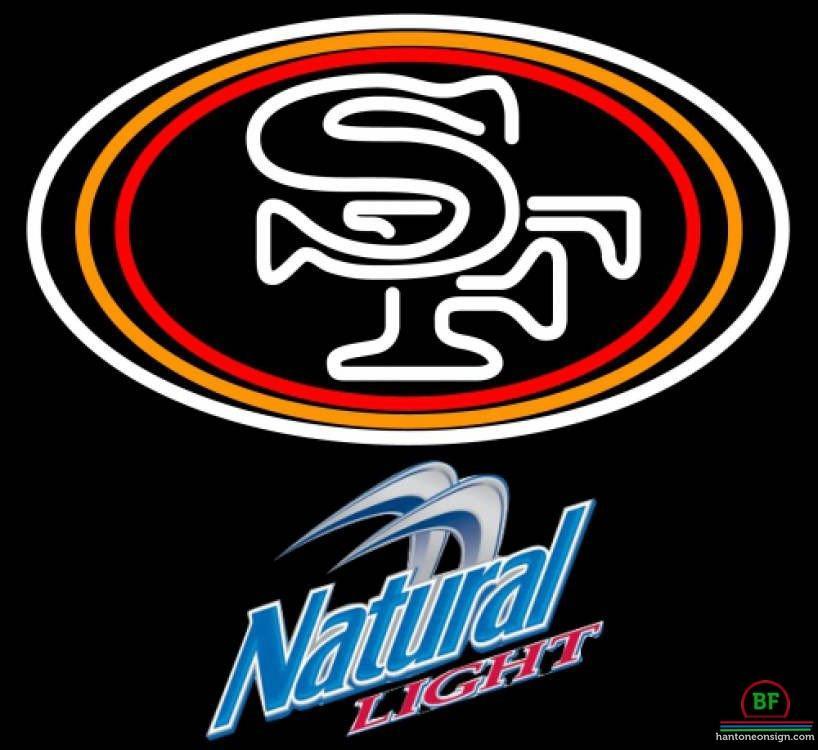 Custom Natural Light San Francisco 49ers Neon Sign NFL Teams Neon Light