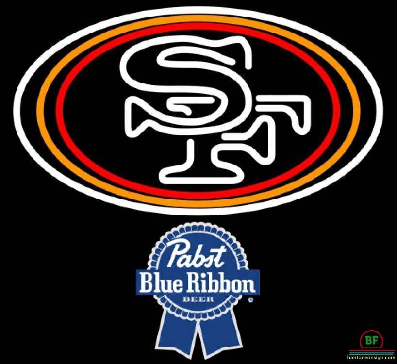 Custom Pabst Blue Ribbon San Francisco 49ers Neon Sign NFL Teams Neon Light