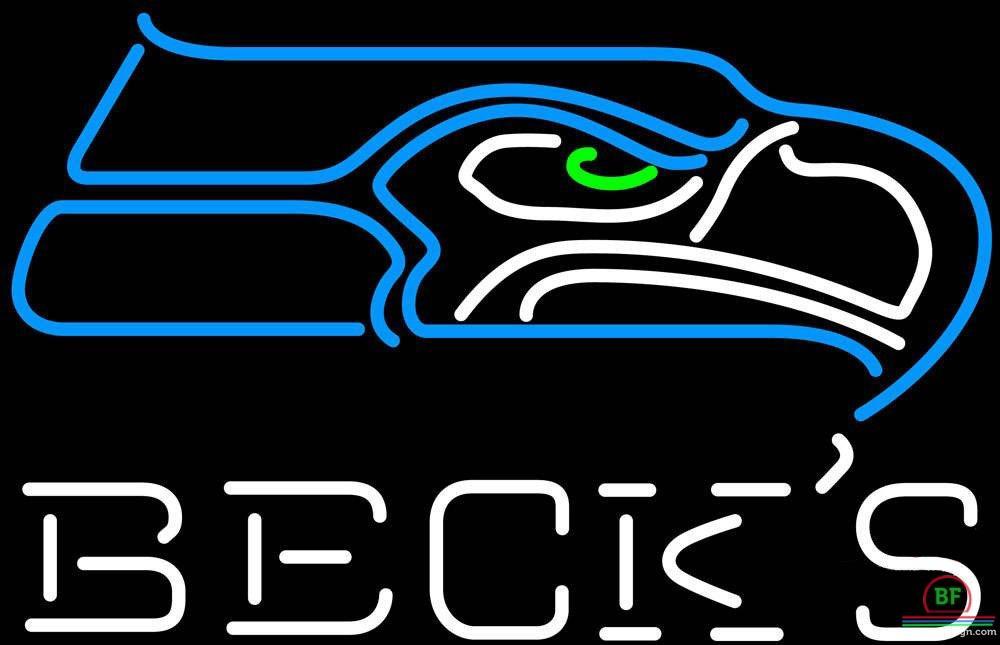 Custom Becks Seattle Seahawks Neon Sign NFL Teams Neon Light