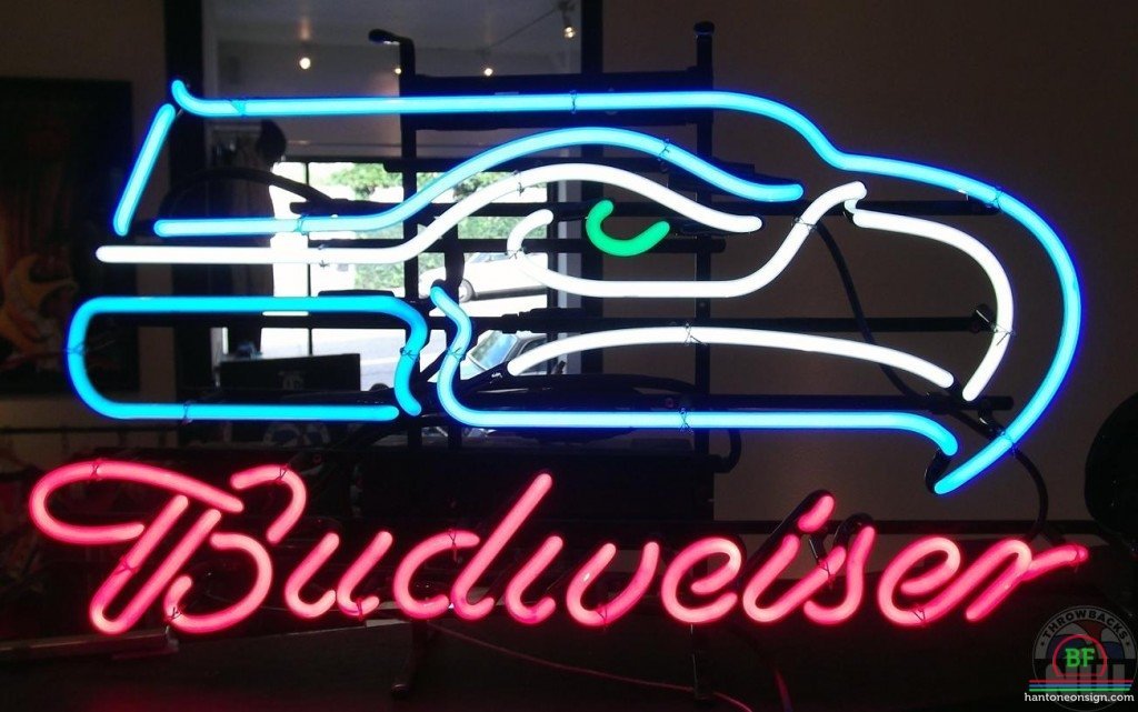 Custom Budweiser Seattle Seahawks Neon Sign NFL Teams Neon Light