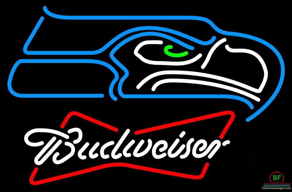 Custom Budweiser Seattle Seahawks Neon Sign NFL Teams Neon Light