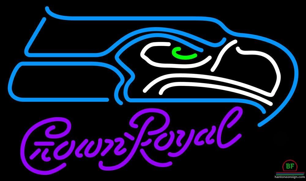 Custom Crown Royal Seattle Seahawks Neon Sign NFL Teams Neon Light