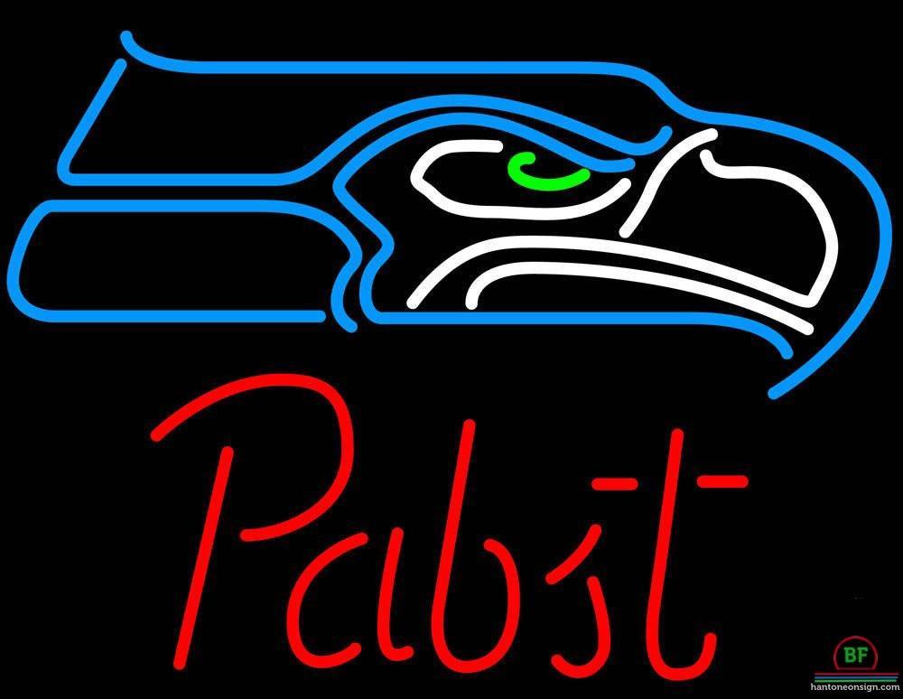 Custom Pabst Blue Ribbon Seattle Seahawks Neon Sign NFL Teams Neon Light