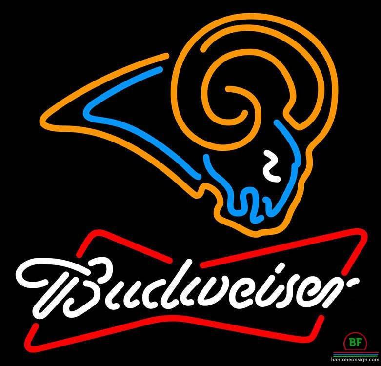 Custom Budweiser St Louis Rams Neon Sign NFL Teams Neon Light