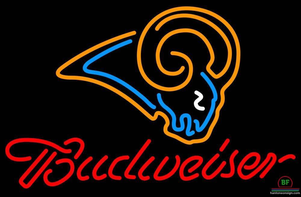 Custom Budweiser St Louis Rams Neon Sign NFL Teams Neon Light