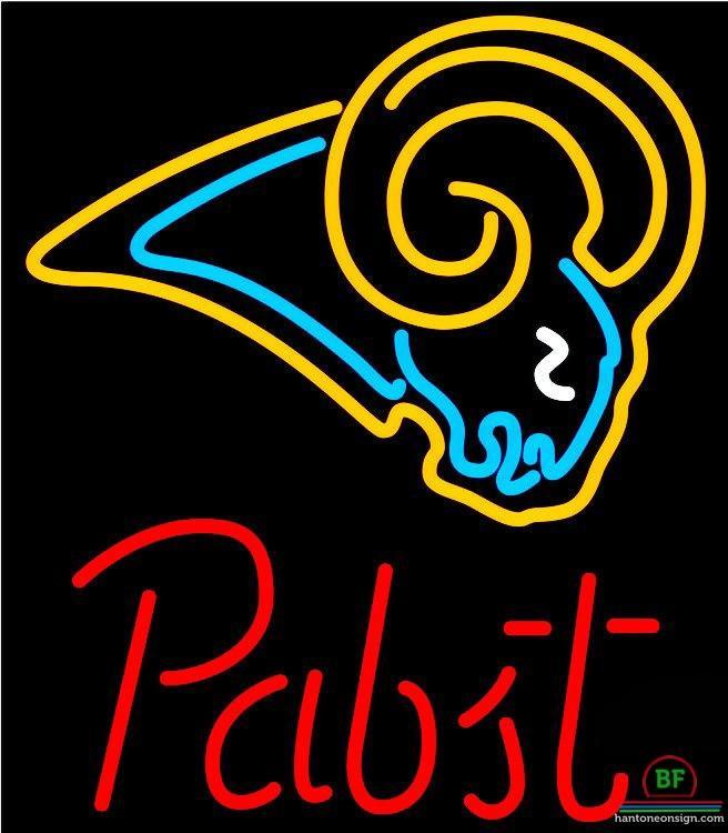Custom Pabst Blue Ribbon St Louis Rams Neon Sign NFL Teams Neon Light