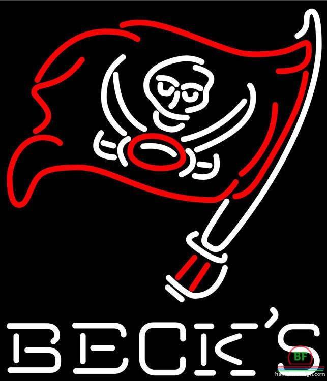 Custom Becks Tampa Bay Buccaneers Neon Sign NFL Teams Neon Light
