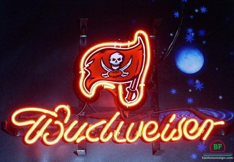 Custom Budweiser Tampa Bay Buccaneers Neon Sign NFL Teams Neon Light