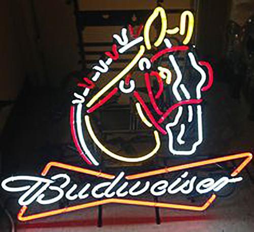 Custom Budweiser Clydesdale Horse Neon Sign Real Neon Light