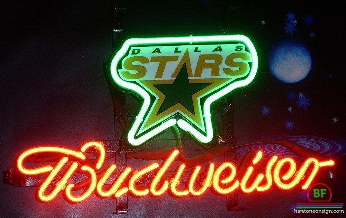Custom Budweiser Dallas Stars Neon Sign NHL Teams Neon Light