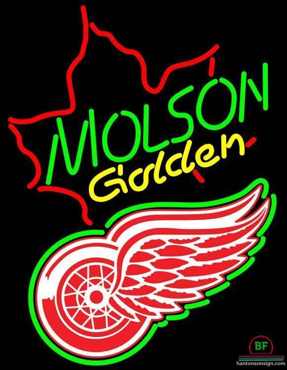 Custom Molson Canadia Detroit Red Wings Neon Sign NHL Teams Neon Light