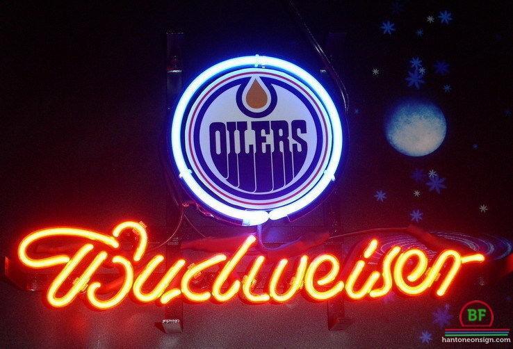 Custom Budweiser Edmonton Oilers Neon Sign NHL Teams Neon Light