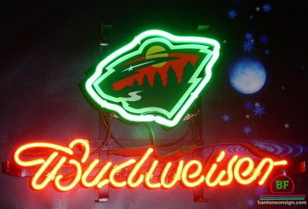 Custom Budweiser Minnesota Wild Neon Sign NHL Teams Neon Light