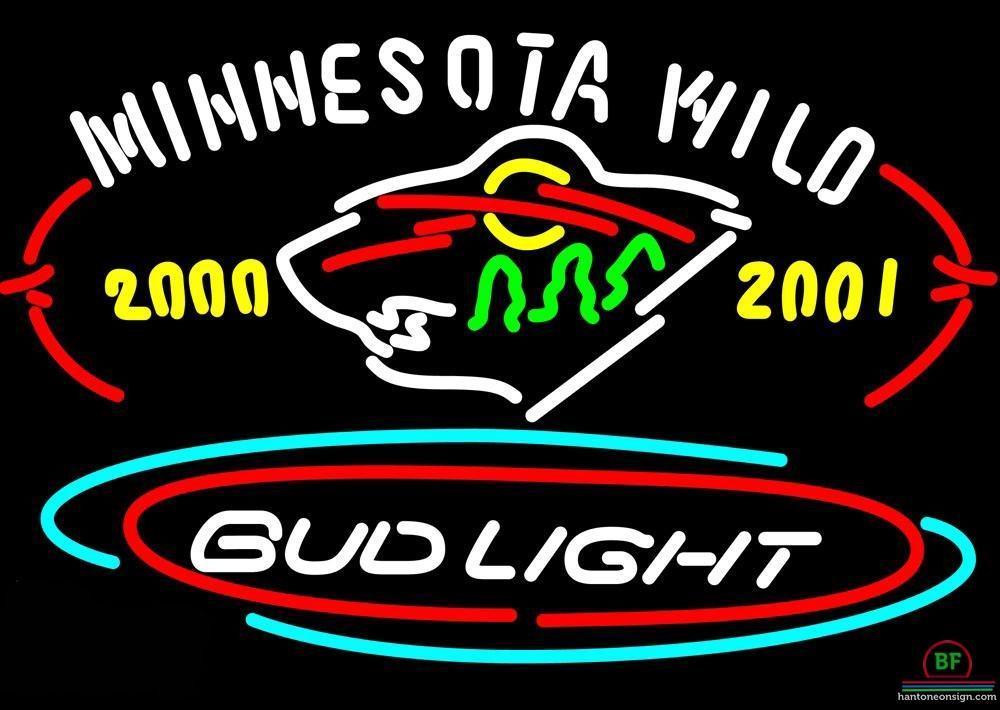 Custom Bud Light Minnesota Wild Neon Sign NHL Teams Neon Light