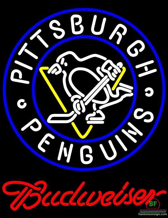 Custom Budweiser Pittsburgh Penguins Neon Sign NHL Teams Neon Light