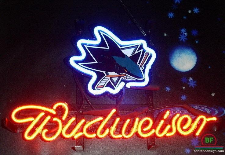 Custom Budweiser San Jose Sharks Neon Sign NHL Teams Neon Light