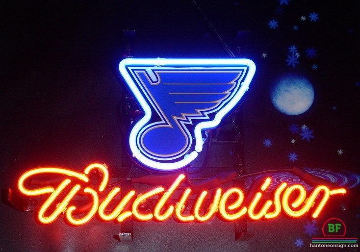 Custom Budweiser St Louis Blues Neon Sign NHL Teams Neon Light