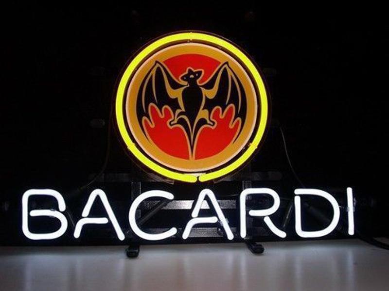 Custom Bacardi Bat Rum Whiskey Alcohol Neon Sign