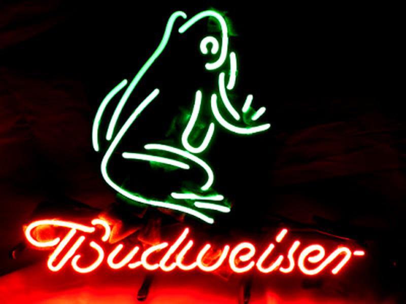 Custom Budweiser Frog Beer Neon Sign