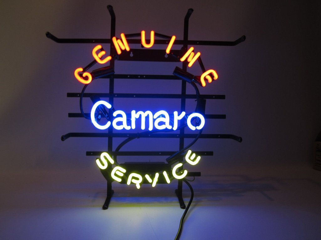 Custom Chevrolet Camaro Ss Genuine Service Car Auto Neon Sign