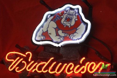 Custom Budweiser Fresno State Bulldogs Neon Sign NCAA Teams Neon Light