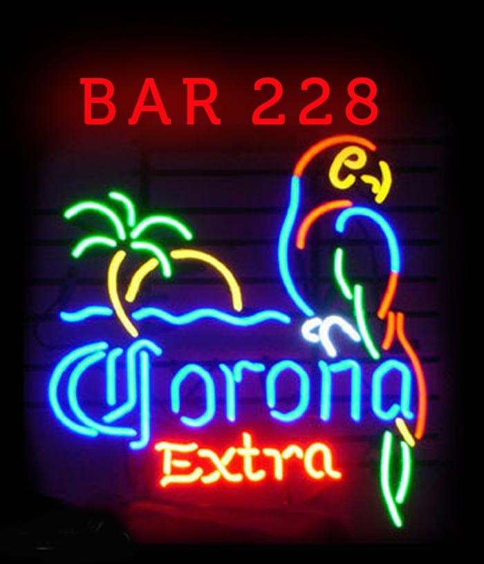 Custom Corona Extra Parrot Bar 228 Beer Neon Sign