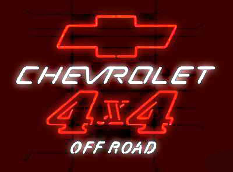 Custom Chevrolet 4X4 Off Road Neon Sign