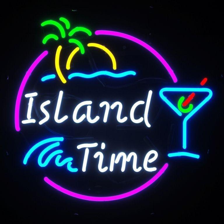 Custom Island Time Beer Neon Sign