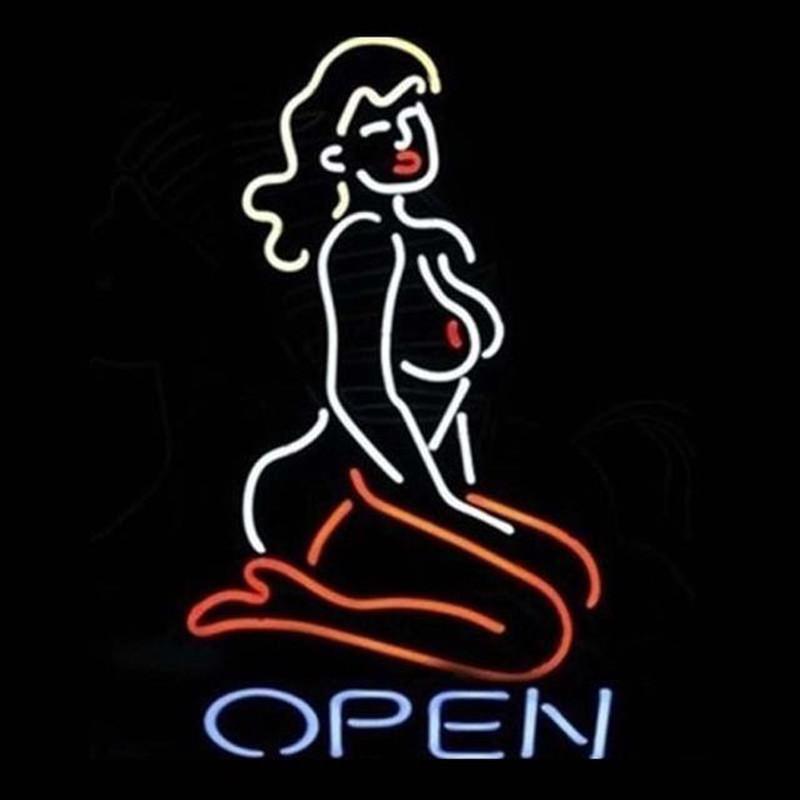 Custom Live Lady Nude Open Neon Sign