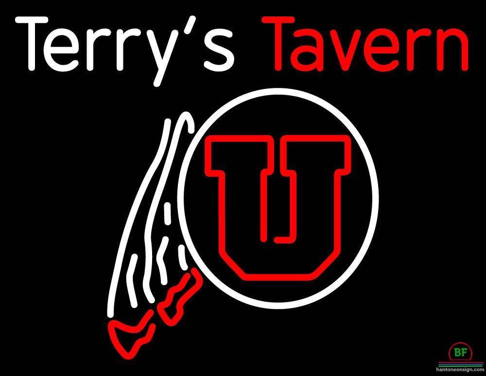 Custom Terrys Tavern Utah Utes Neon Sign NCAA Teams Neon Light