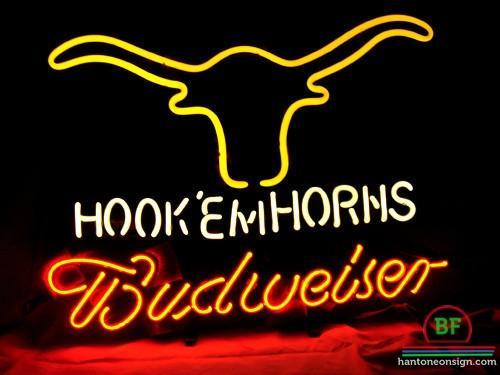 Custom Budweiser Texas Longhorns Neon Sign NCAA Teams Neon Light