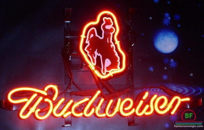 Custom Budweiser Wyoming Cowboys Neon Sign NCAA Teams Neon Light