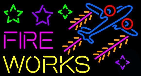 Custom Fire Works Neon Sign Real Neon Light