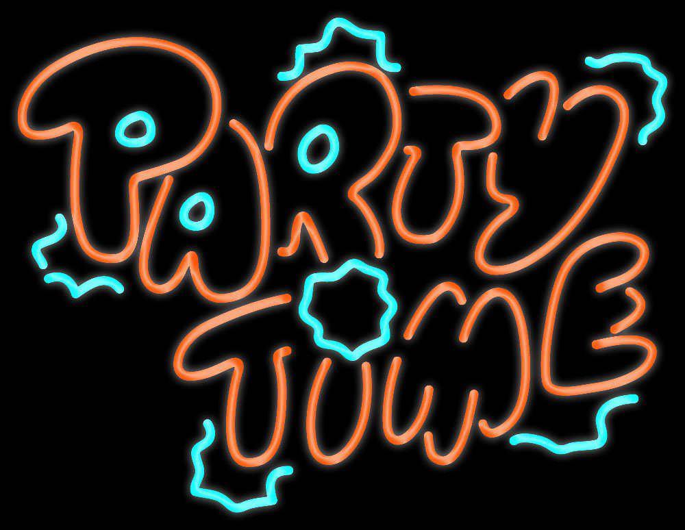 Custom Party Time Neon Sign Real Neon Light