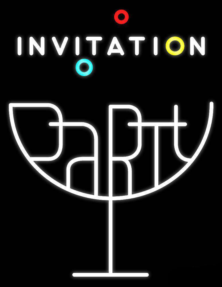 Custom Party Invitation Neon Sign Real Neon Light