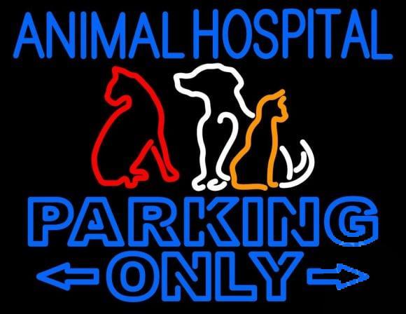 Custom Animal Hospital Parking Only Neon Sign Real Neon Light