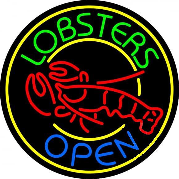 Custom Lobsters Open Neon Sign Real Neon Light