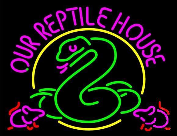 Custom Our Reptile House Neon Sign Real Neon Light